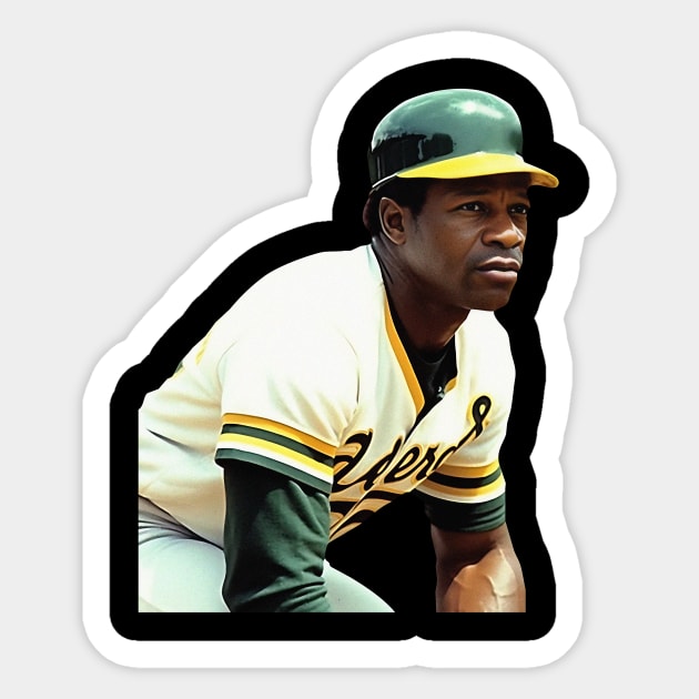 Pensive baseball star Rickey Henderson Sticker by KOTYA